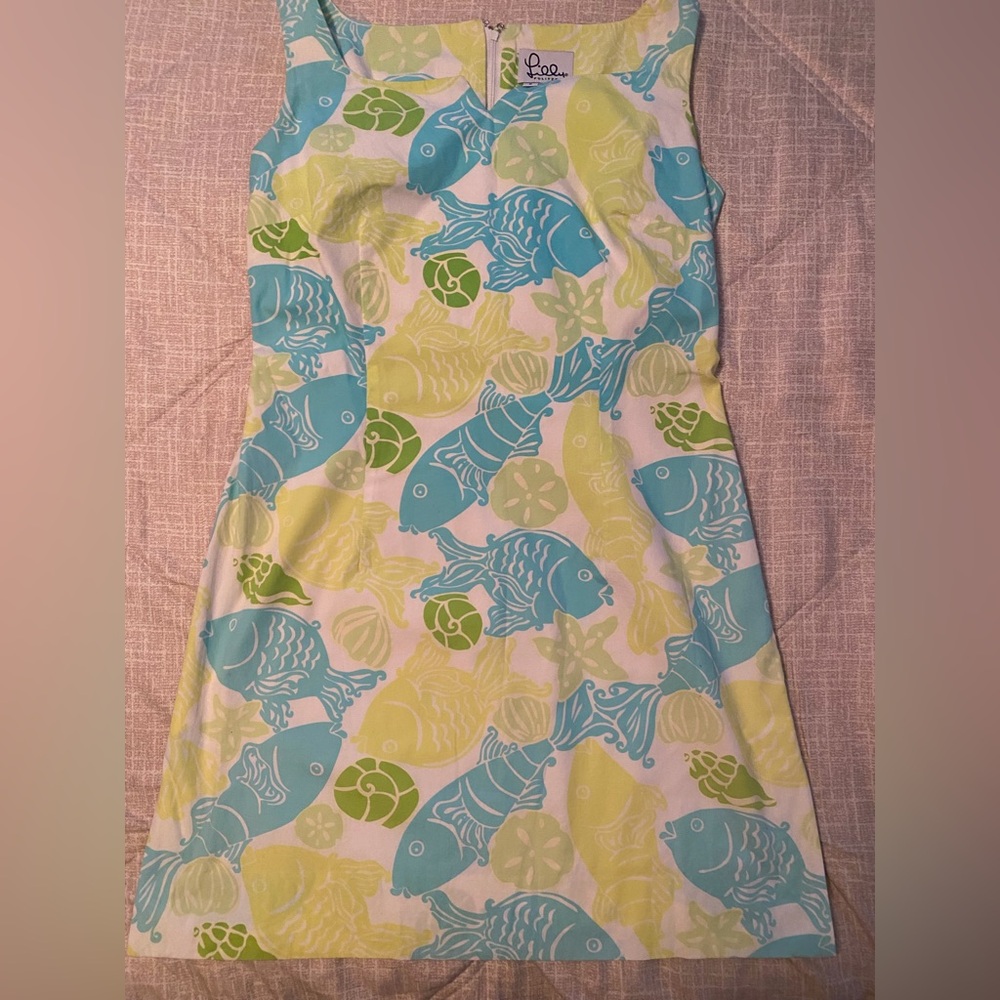Lily Pulitzer Green & Blue Fish Dress